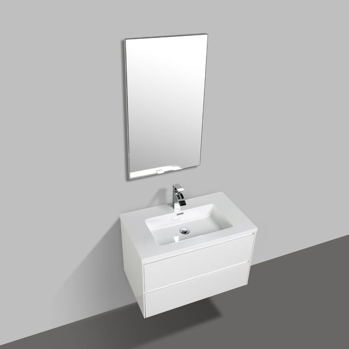 Enzo Vanity Cabinet 800 White with Basin