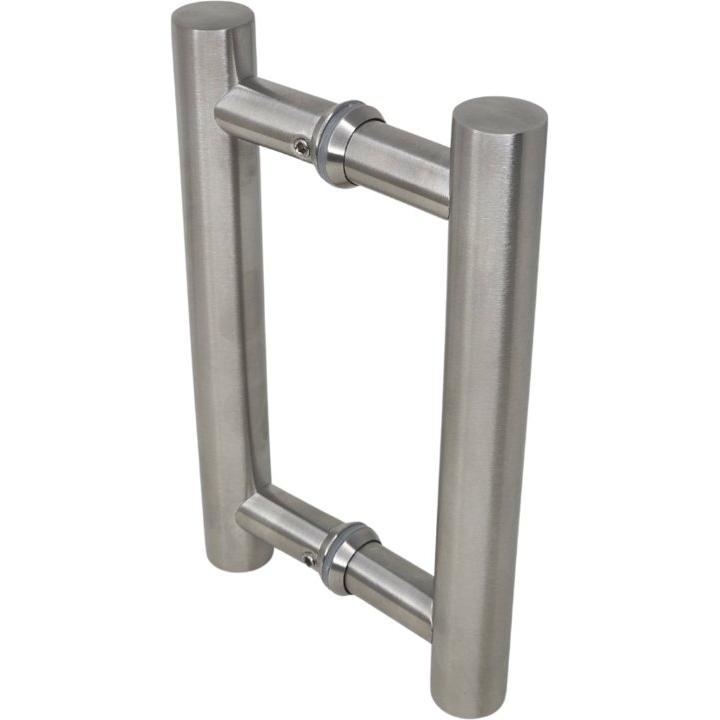 T shaped stainless steel door handles - back-to-back