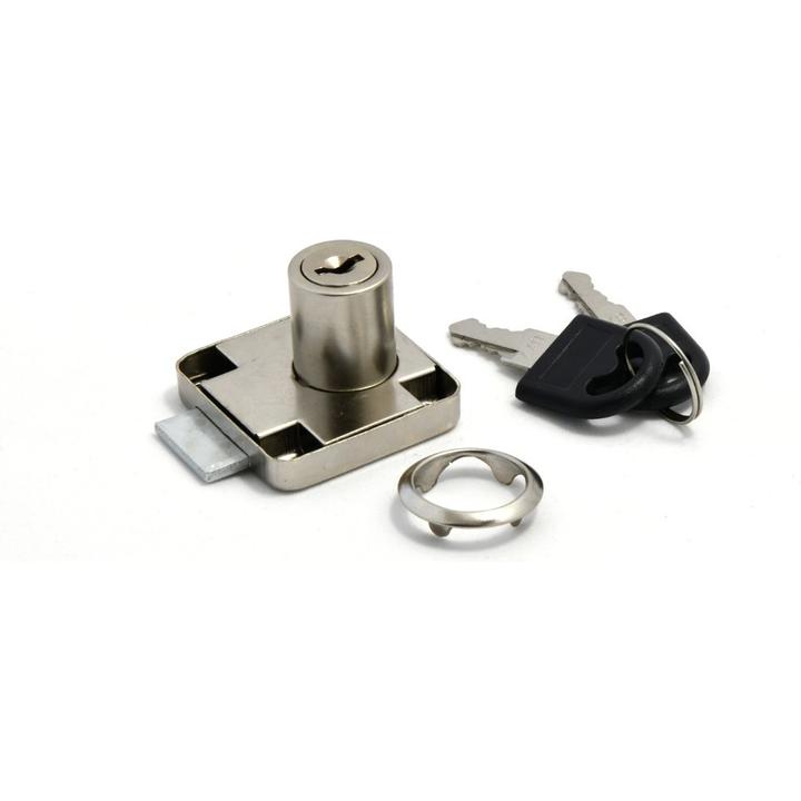 Drawer Lock and Keys - Chrome Plated