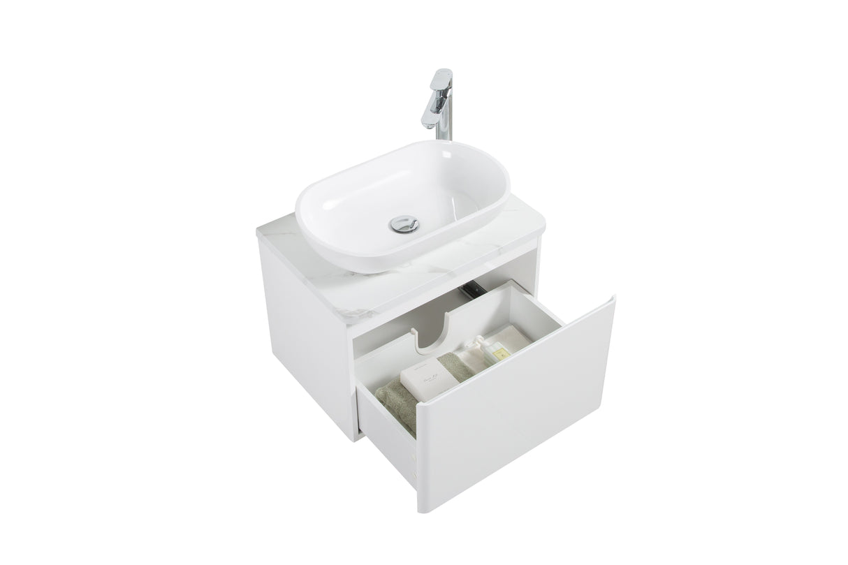 SANTORINI 600mm - SINGLE DRAWER & TOP & BASIN