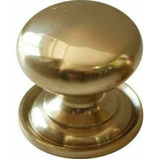 Solid Brass Mushroom Knob - 30mm