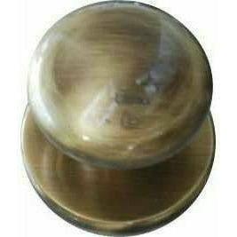 Antique Brass Door Knob - 77mm - Non-turning