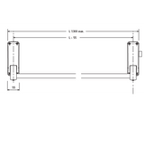 Briton Single Door Emergency Push Bar with Vertical Panic Bolt