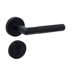 Matt Black Knurled Lever Handle Bundle with Matching Lock and Cylinder