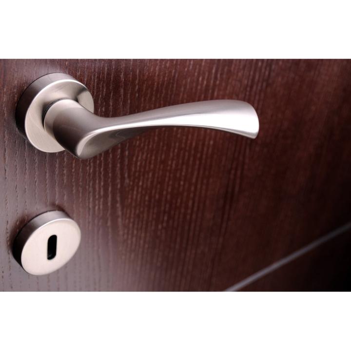 Sambava - Solid Stainless Steel Lever Handle on Rose