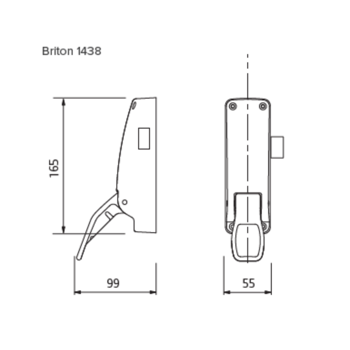 Briton Push Pad with latch only