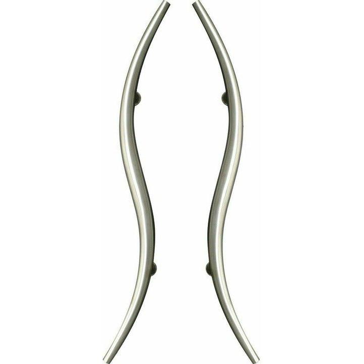 Narrow "S" shaped stainless steel pull handle