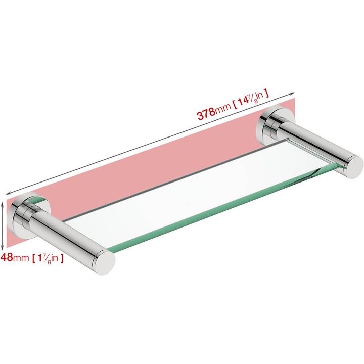 4625 Glass Shelf 330mm -POLS - Decor Handles - Bathroom Accessories