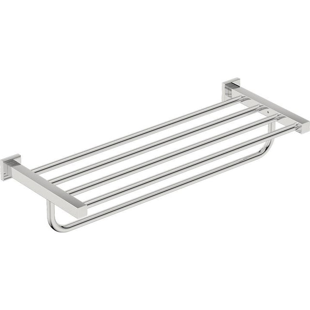 8593 Towel Shelf + Bar 650mm -POLS - Decor Handles - Bathroom Accessories