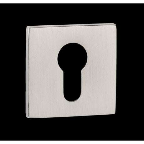 Square Brushed Stainless Steel Key Plates - Per Pair