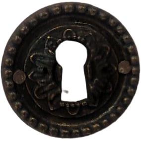 Antique Cupboard Key Plate Round - Decor Handles