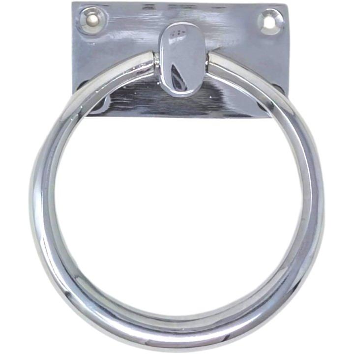 Classical Ring Handle with Square Back Plate 100mm