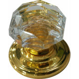 Crystal knob with brass base - Decor Handles