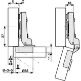 cupboard hinge - half overlay - Decor Handles