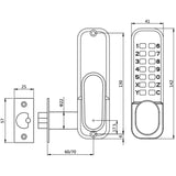 Digital Keypad Lock - Large - Decor Handles