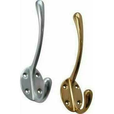 Double hat and coat hook solid brass - Decor Handles