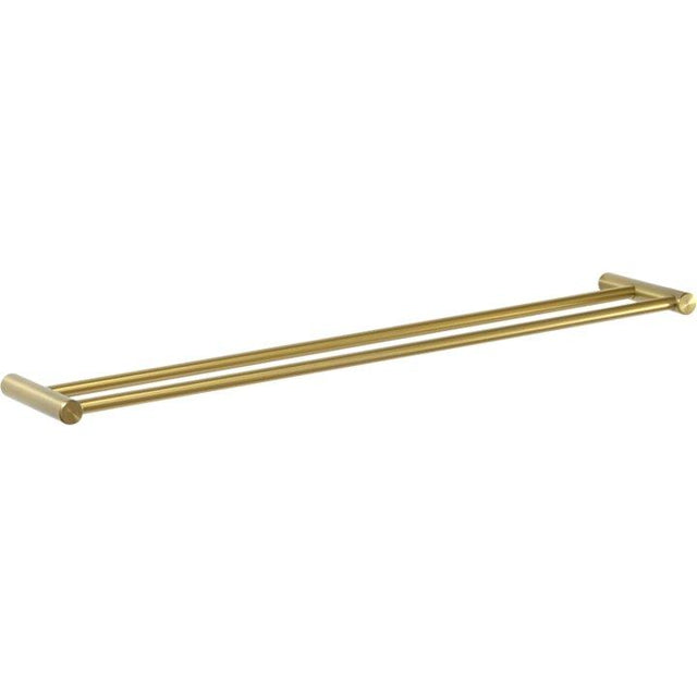 Double Towel Rail - 600mm - Brushed Brass - Decor Handles - bathroom accessories