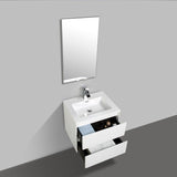 Enzo Cabinet 600 White and Basin - Decor Handles