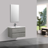 Enzo Cabinet 800 Concrete with Basin - Decor Handles