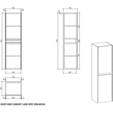 Enzo Side Cabinet 1200 Concrete - Decor Handles