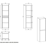 Enzo Side Cabinet 1200 White - Decor Handles