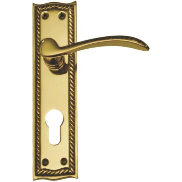 Georgian Lever Handle on Plate - Decor Handles