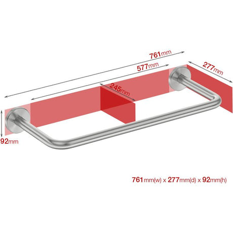 GRCS02B Cistern 670mm - Grab Rail - Decor Handles - Bathroom Accessories