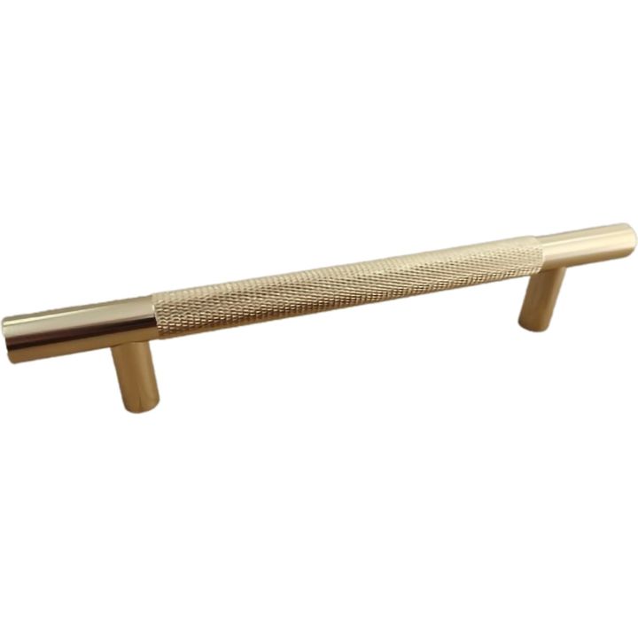 Knurled Satin Brass T-Bar Handles - Decor Handles - cupboard handle