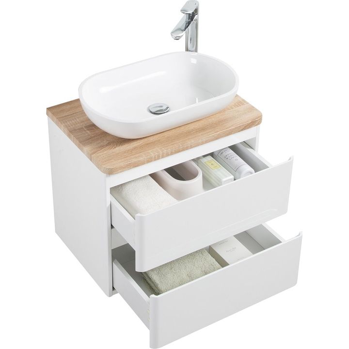 LAZIO 600mm - DOUBLE DRAWER & TOP & BASIN - Decor Handles - Bathroom vanities and storage units