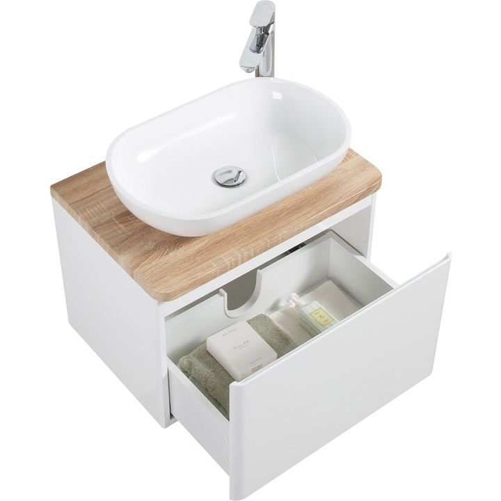 LAZIO 600mm - SINGLE DRAWER & TOP & BASIN - Decor Handles - Bathroom vanities and storage units