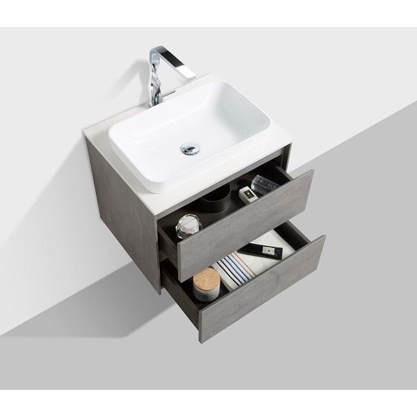 MADRID 600mm - DOUBLE DRAWER & TOP & BASIN - Decor Handles - Bathroom vanities and storage units