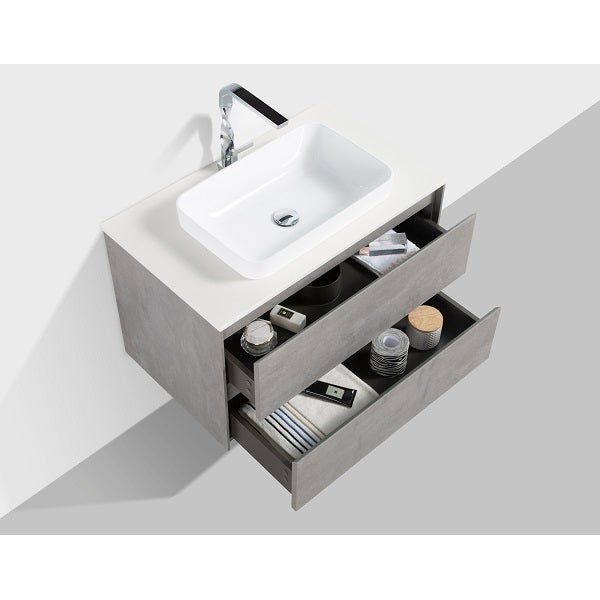 MADRID 800mm - DOUBLE DRAWER & TOP & BASIN - Decor Handles - Bathroom vanities and storage units