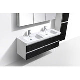 Milan 1200 Double Drawer vanity with Basin - Decor Handles