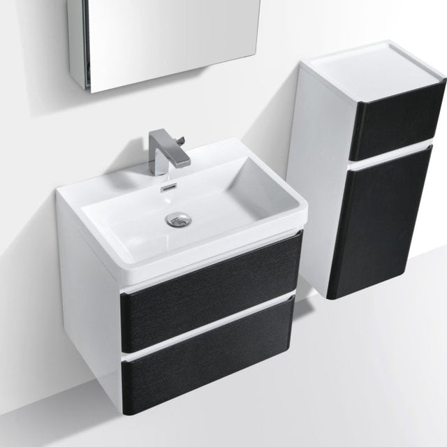 Milan 600 Double Drawer Vanity and Basin - Decor Handles