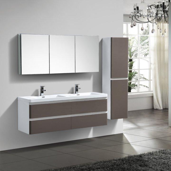 Milan Vanity 1500 4 drawers and double basin - Decor Handles