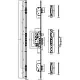 Multiple 3 point locking system (Lock Body Only) - Decor Handles