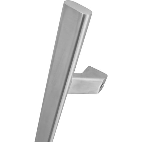 Oval offset stainless steel pull handle - Decor Handles