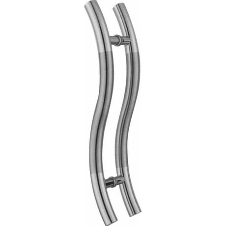 "S" shaped stainless steel door handles - back-to-back pull - Decor Handles