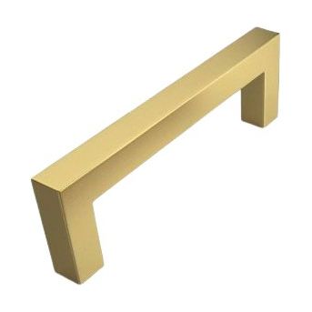 Satin Brass Squared Cupboard Handles - Decor Handles - cupboard handle