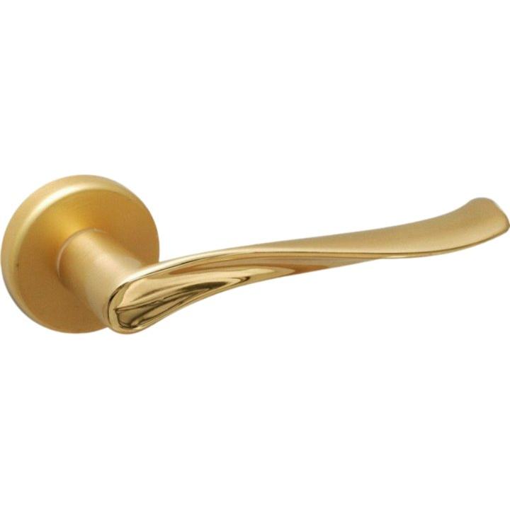 Two-tone lever handle on rose - Decor Handles